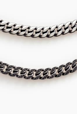 Four David Yurman curb chain necklaces.